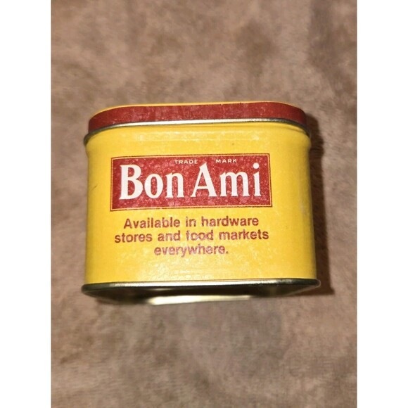 Vintage 1983 Bon Ami Soap Tin Can Yellow Chicks On Lid Advertising Bristol Ware - Picture 6 of 9